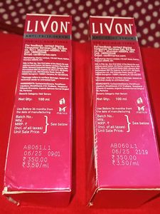 Livon Anti-Frizz Hair Serum (Pack Of 2)
