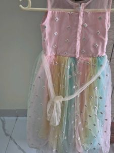 Pastel Rainbow Tulle &amp; Sequin Party Dress