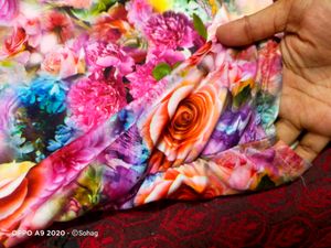Blue Heart Floral Printed Top.