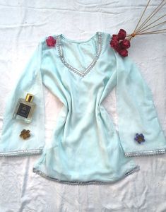 Vintage Corset Georgette Kurti🫧