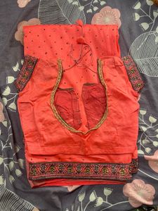 elegant wedding saree with blouse