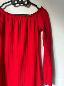 Red Off-Shoulder Dress