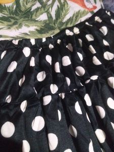 Polka Dot Midi Skirt