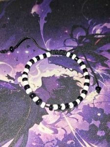 Black & White Beaded Bracelet