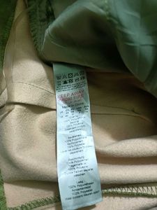 Green Faux Leather Cargo Pants