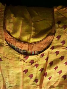 Light Orange Colour , Kurti ,1; readymade Knee-length