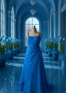 Elegant Blue Maxi Dress