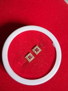 Square Stud Earrings Gold