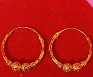 Traditional Gold Plated Bali Earrings For Women