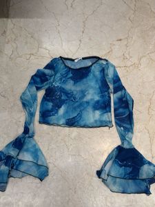 Blue Patterned Top