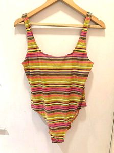Striped One Piece Swimsuit