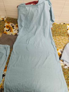 Light Blue Embroidered Kurta Set