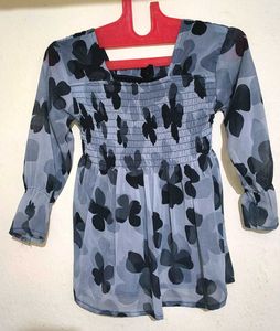 Floral Print Girls Top