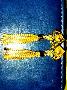 Gold Tassel Earrings Artificial