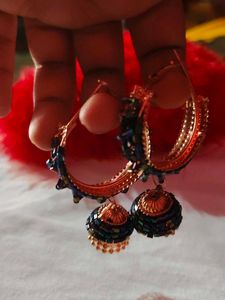 Statement Beaded Hoop Earrings