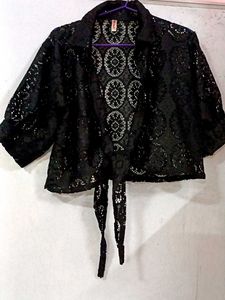 Lace Cropped Cardigan