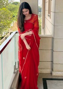 Elegant Red Saree