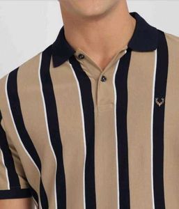 Allen Solly Striped Polo T-shirt - Modern Fit