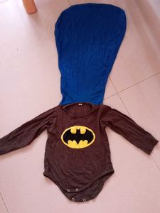 Cute Superman and Batman Romper