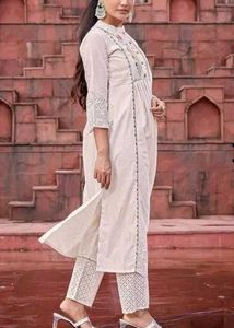 Chikankari Elegant Embroidered Kurta Set