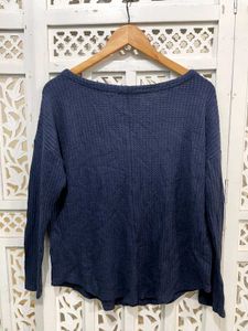 Imported Navy Blue Knit Sweater B