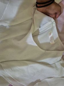 White Ruffle Sleeve Dress