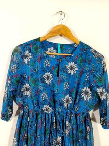 Janasya Blue with multi colour Dress (Women&#39;s)
