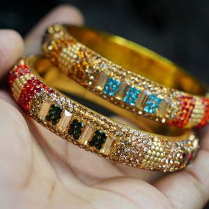 Colorful Crystal Bangle Bracelets