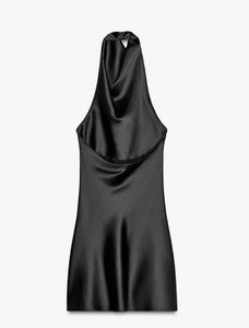 Satin Halter Mini Dress
