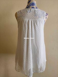 White Swiss Dot Tank