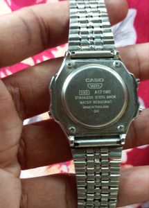 Casio Digital Orignal Silver Vintage Round Dial