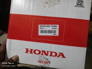 Honda Half Face Black Helmet