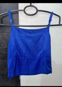 Sheer Blue Tie-Dye Top