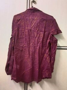 Stylish Maroon Blouse Glitter