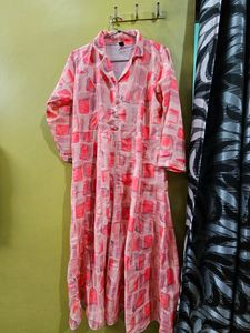 Pink Patterned Kurti