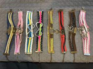 Set of 8 Charm Bracelets