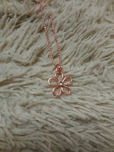 Rose Colored Flower Necklace