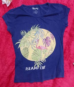 Honey By Pantaloons Navy Blue T-shirt