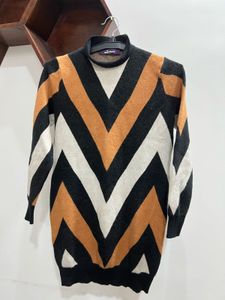 Yellow Knit Sweater Dress