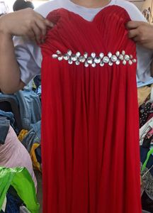 Long Party Tube Rhinestone Dress Gown