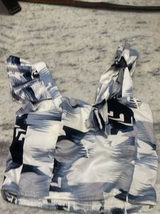 Ruffled Palm Print Tank Top