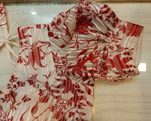 Red Floral Jimichu Blouse