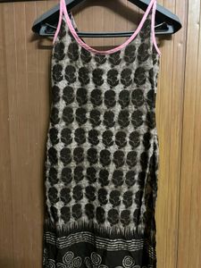 Brown Coloured Printed Kurti