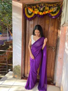 Elegant Purple Saree