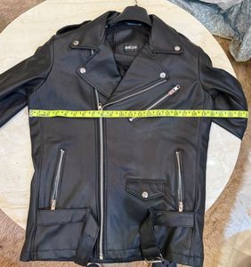 Black Faux Leather Biker Jacket