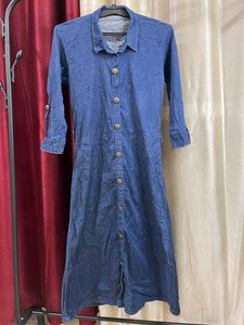 Denim Button-Down Dress