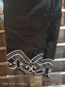 Black Embroidered Plazo Kurta Set