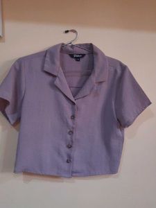 Cute Lavender Crop Top