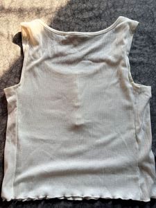 Ribbed Tank Top with Buttons
