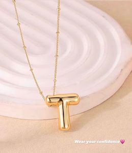 Gold 'T' Initial Bubble Letter Chain🎀